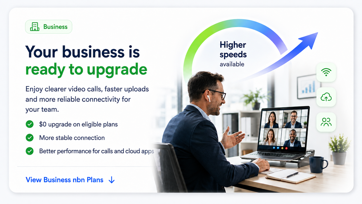 Business nbn Fibre Upgrade available