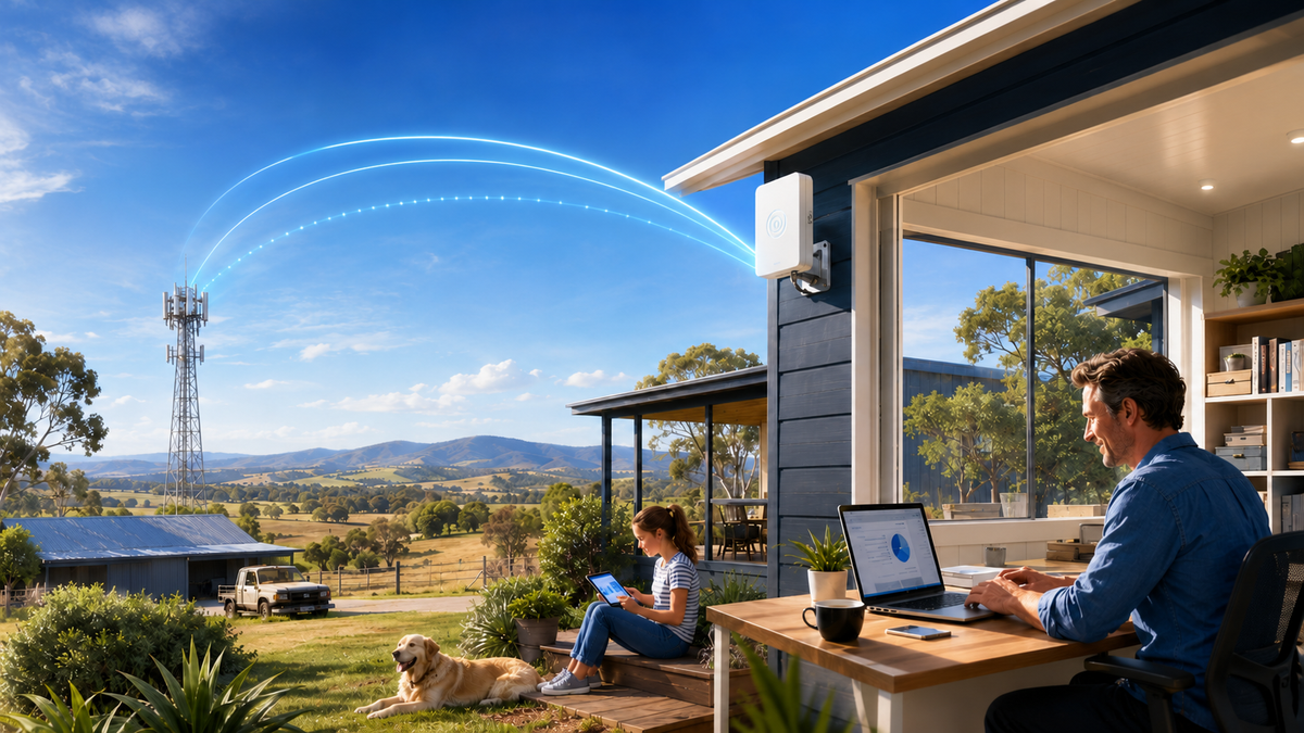 Regional Australian property connected by nbn Fixed Wireless